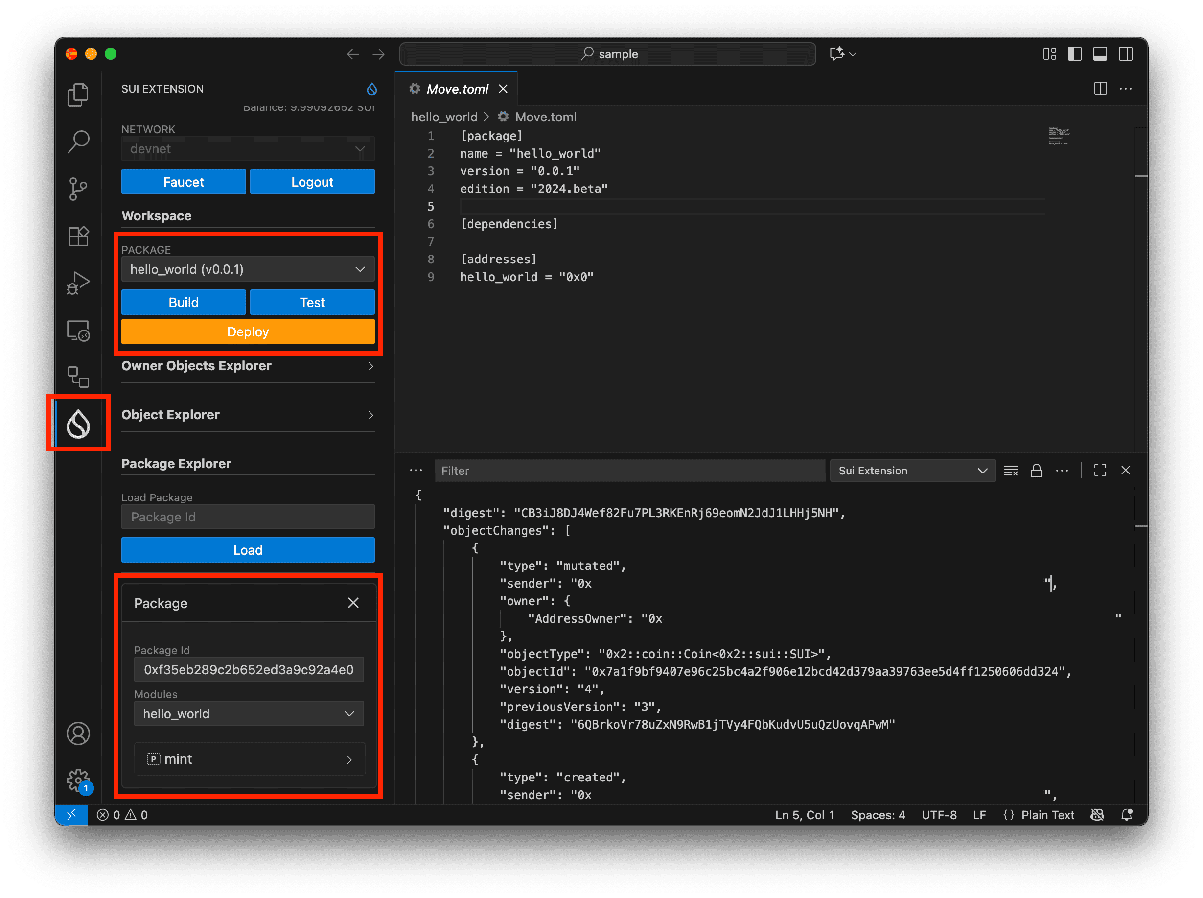 Package Explorer — After Deploy