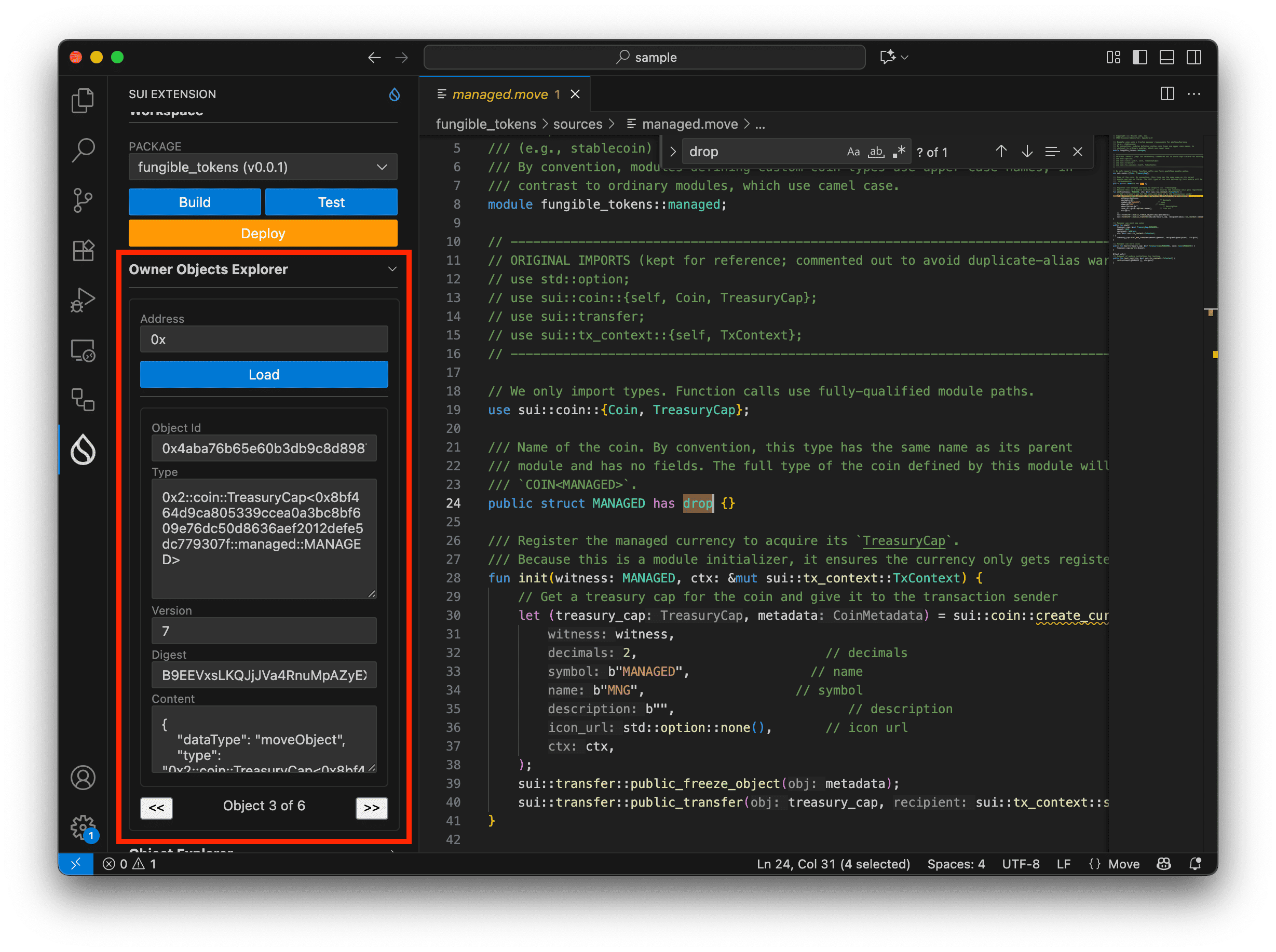 Owner Objects Explorer — List